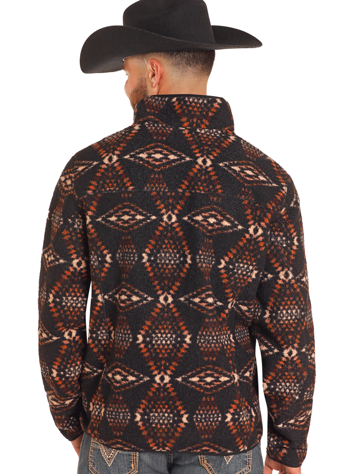 Rock & Roll Denim BM91C04347 Mens Printed Berber Pullover Brown front. If you need any assistance with this item or the purchase of this item please call us at five six one seven four eight eight eight zero one Monday through Saturday 10:00a.m EST to 8:00 p.m EST

