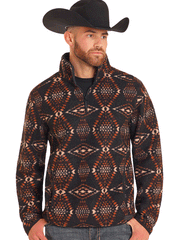 Rock & Roll Denim BM91C04347 Mens Printed Berber Pullover Brown front. If you need any assistance with this item or the purchase of this item please call us at five six one seven four eight eight eight zero one Monday through Saturday 10:00a.m EST to 8:00 p.m EST

