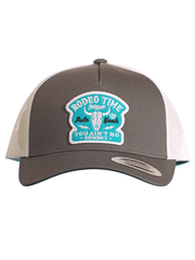 Rock & Roll Denim BU40X06247 Rodeo Time Mesh Back Cap Grey front view. If you need any assistance with this item or the purchase of this item please call us at five six one seven four eight eight eight zero one Monday through Saturday 10:00a.m EST to 8:00 p.m EST