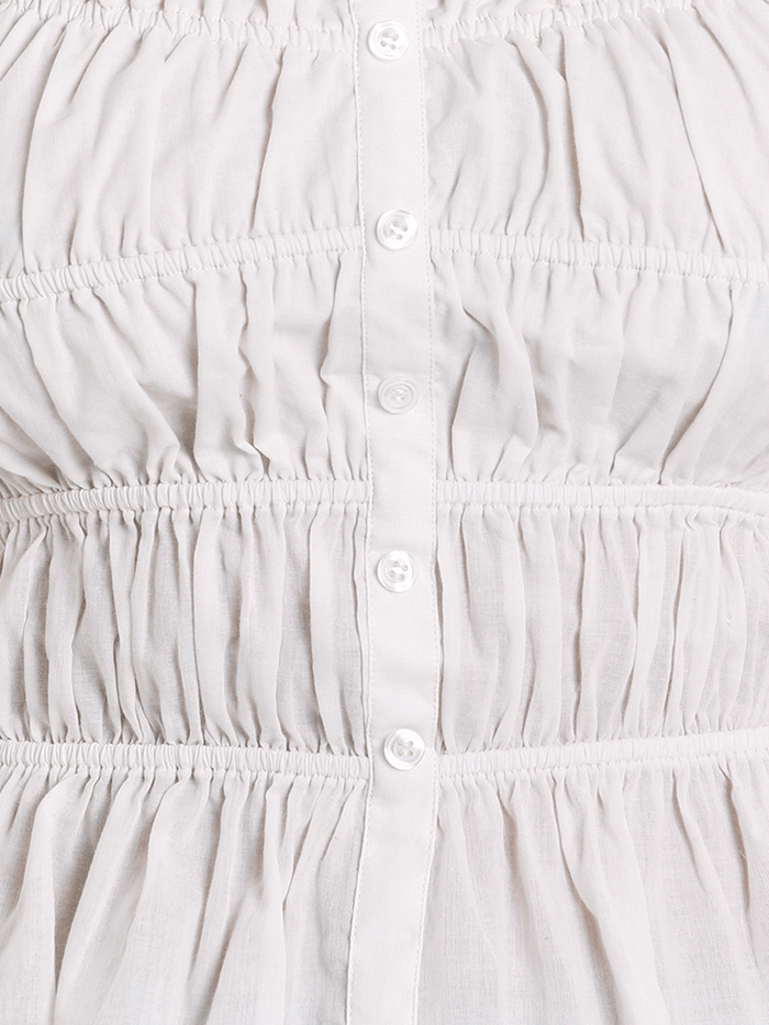 Rock & Roll Denim BW20T08079 Womens Ruchet Tank Top Natural front view. If you need any assistance with this item or the purchase of this item please call us at five six one seven four eight eight eight zero one Monday through Saturday 10:00a.m EST to 8:00 p.m EST