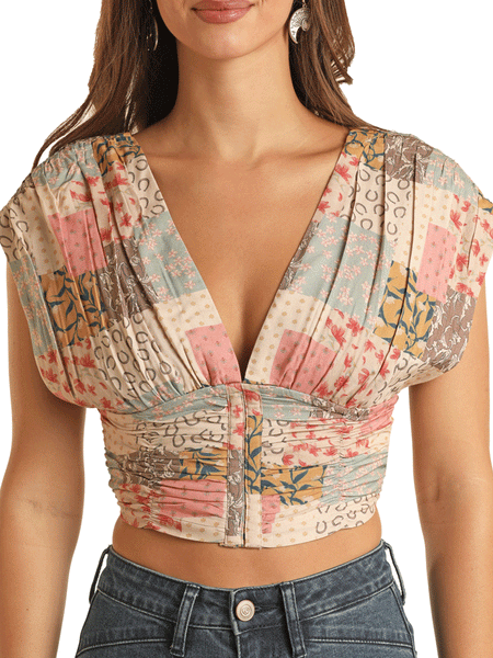 Buy online Women's Crop V Neck Top from western wear for Women by Showoff  for ₹479 at 70% off