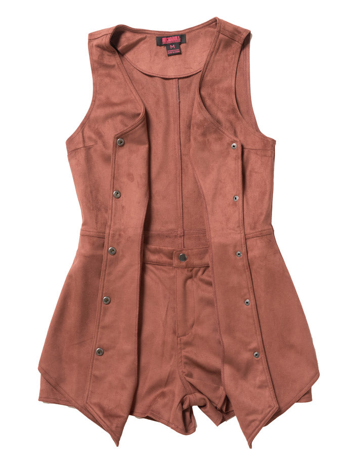 Rock & Roll Denim BWR2J09249 Womens Microsuede Arrow Roper Brass front view. If you need any assistance with this item or the purchase of this item please call us at five six one seven four eight eight eight zero one Monday through Saturday 10:00a.m EST to 8:00 p.m EST