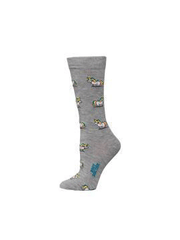 Boot Doctor 0421606 Ladies Crew Rainbow Unicorn Socks Grey front view. If you need any assistance with this item or the purchase of this item please call us at five six one seven four eight eight eight zero one Monday through Saturday 10:00a.m EST to 8:00 p.m EST