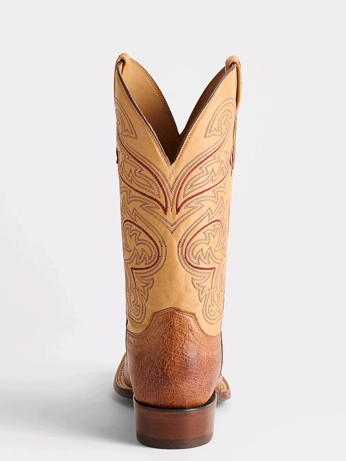 Lucchese CL1028.W8 Mens LANCE Smooth Ostrich Western Boots Barnwood front and side view. If you need any assistance with this item or the purchase of this item please call us at five six one seven four eight eight eight zero one Monday through Saturday 10:00a.m EST to 8:00 p.m EST