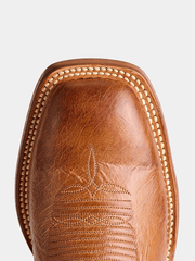 Lucchese CL1028.W8 Mens LANCE Smooth Ostrich Western Boots Barnwood toe view. If you need any assistance with this item or the purchase of this item please call us at five six one seven four eight eight eight zero one Monday through Saturday 10:00a.m EST to 8:00 p.m EST