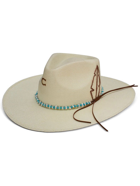 Charlie 1 Horse CSMDNT-343681 MIDNIGHT TOKER Straw Hat side / front view. If you need any assistance with this item or the purchase of this item please call us at five six one seven four eight eight eight zero one Monday through Saturday 10:00a.m EST to 8:00 p.m EST