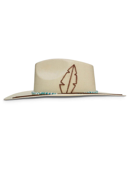 Charlie 1 Horse CSMDNT-343681 MIDNIGHT TOKER Straw Hat side view. If you need any assistance with this item or the purchase of this item please call us at five six one seven four eight eight eight zero one Monday through Saturday 10:00a.m EST to 8:00 p.m EST