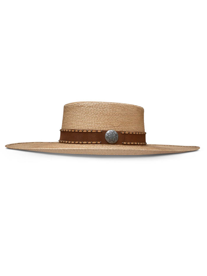 Charlie 1 Horse CSVAQA-0250COS0 VAQUERA Fashion Palm Hat Copper side / front view. If you need any assistance with this item or the purchase of this item please call us at five six one seven four eight eight eight zero one Monday through Saturday 10:00a.m EST to 8:00 p.m EST