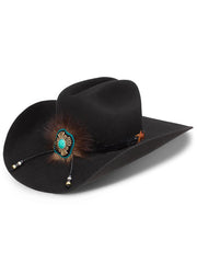 Charlie 1 Horse CWCNWF-724207 Womens COUNTRY WITH A FLARE Felt Hat Black side / front view. If you need any assistance with this item or the purchase of this item please call us at five six one seven four eight eight eight zero one Monday through Saturday 10:00a.m EST to 8:00 p.m EST