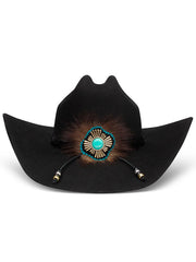 Charlie 1 Horse CWCNWF-724207 Womens COUNTRY WITH A FLARE Felt Hat Black front view. If you need any assistance with this item or the purchase of this item please call us at five six one seven four eight eight eight zero one Monday through Saturday 10:00a.m EST to 8:00 p.m EST
