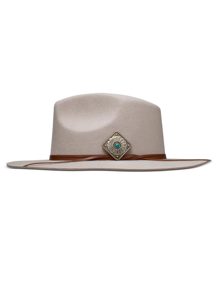 Charlie 1 Horse CWLOBU-403061 Womens LONE BUTTE Wool Hat Silver Belly side / front view. If you need any assistance with this item or the purchase of this item please call us at five six one seven four eight eight eight zero one Monday through Saturday 10:00a.m EST to 8:00 p.m EST