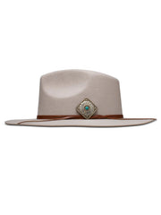 Charlie 1 Horse CWLOBU-403061 Womens LONE BUTTE Wool Hat Silver Belly side view. If you need any assistance with this item or the purchase of this item please call us at five six one seven four eight eight eight zero one Monday through Saturday 10:00a.m EST to 8:00 p.m EST