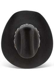 Charlie 1 Horse CWTRBD-344007 Womens Troubadour Western Hat Black view from above. If you need any assistance with this item or the purchase of this item please call us at five six one seven four eight eight eight zero one Monday through Saturday 10:00a.m EST to 8:00 p.m EST