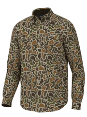 Local Boy Outfitters L1500032-LCV Mens Camo Buttom Up Shirt Localflage Vintage front view. If you need any assistance with this item or the purchase of this item please call us at five six one seven four eight eight eight zero one Monday through Saturday 10:00a.m EST to 8:00 p.m EST