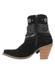Dingo DI184-BK Womens Bandida Leather Boot Black side view. If you need any assistance with this item or the purchase of this item please call us at five six one seven four eight eight eight zero one Monday through Saturday 10:00a.m EST to 8:00 p.m EST