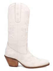 Dingo DI2182-WH Womens Love Bug Leather Boot White side view. If you need any assistance with this item or the purchase of this item please call us at five six one seven four eight eight eight zero one Monday through Saturday 10:00a.m EST to 8:00 p.m EST
