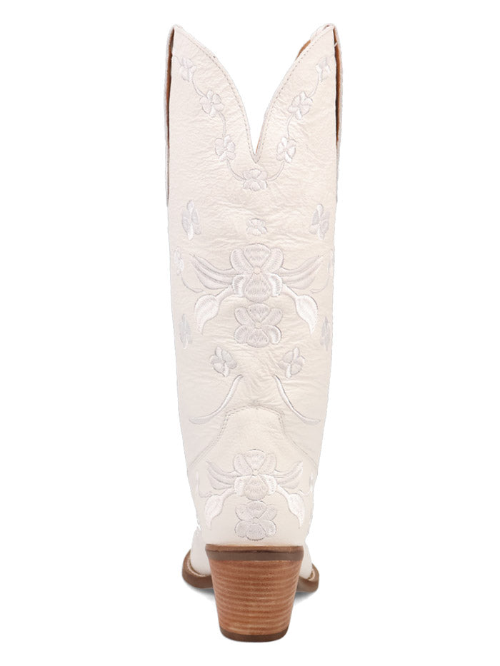 Dingo DI2182-WH Womens Love Bug Leather Boot White front and side view. If you need any assistance with this item or the purchase of this item please call us at five six one seven four eight eight eight zero one Monday through Saturday 10:00a.m EST to 8:00 p.m EST
