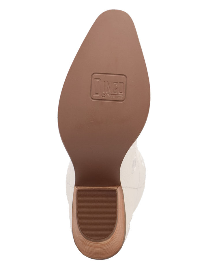 Dingo DI2182-WH Womens Love Bug Leather Boot White front and side view. If you need any assistance with this item or the purchase of this item please call us at five six one seven four eight eight eight zero one Monday through Saturday 10:00a.m EST to 8:00 p.m EST
