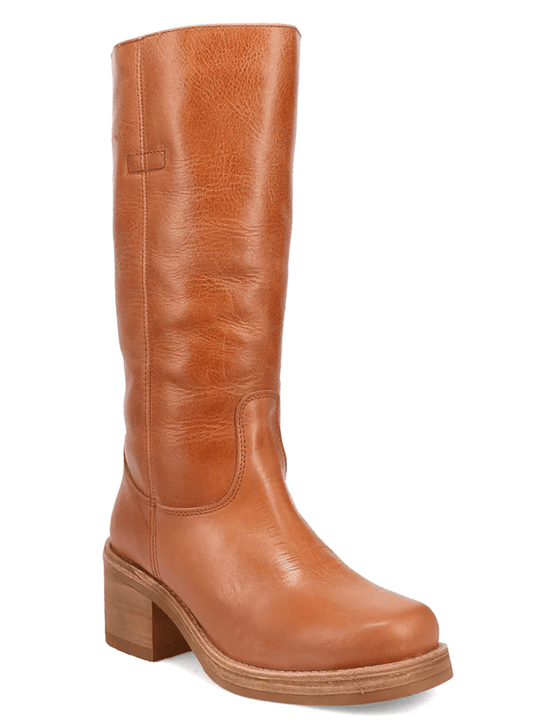 Dingo DI2287 Womens Vagabond Leather Boot Tan side / front view. If you need any assistance with this item or the purchase of this item please call us at five six one seven four eight eight eight zero one Monday through Saturday 10:00a.m EST to 8:00 p.m EST