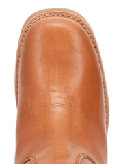 Dingo DI2287 Womens Vagabond Leather Boot Tan toe view. If you need any assistance with this item or the purchase of this item please call us at five six one seven four eight eight eight zero one Monday through Saturday 10:00a.m EST to 8:00 p.m EST