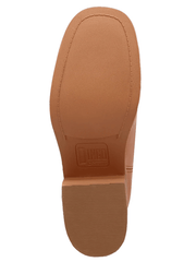 Dingo DI2287 Womens Vagabond Leather Boot Tan sole view. If you need any assistance with this item or the purchase of this item please call us at five six one seven four eight eight eight zero one Monday through Saturday 10:00a.m EST to 8:00 p.m EST