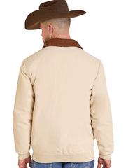 Panhandle Slim DM92C06168 Mens Bomber Washed Canvas Jacket Natural back view. If you need any assistance with this item or the purchase of this item please call us at five six one seven four eight eight eight zero one Monday through Saturday 10:00a.m EST to 8:00 p.m EST
