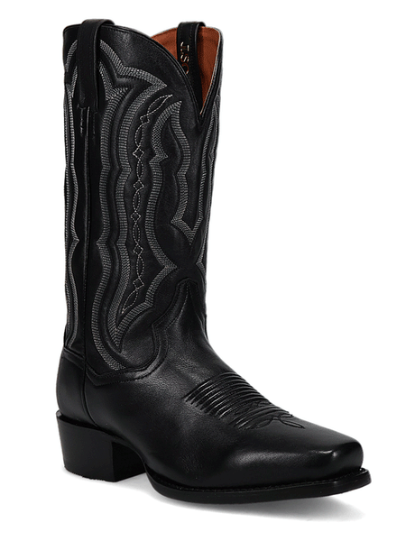 Dan Post DP3356 Mens WADE Square Toe Western Boot Black front and side view. If you need any assistance with this item or the purchase of this item please call us at five six one seven four eight eight eight zero one Monday through Saturday 10:00a.m EST to 8:00 p.m EST