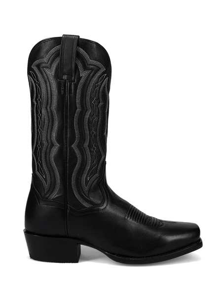 Dan Post DP3356 Mens WADE Square Toe Western Boot Black side view. If you need any assistance with this item or the purchase of this item please call us at five six one seven four eight eight eight zero one Monday through Saturday 10:00a.m EST to 8:00 p.m EST