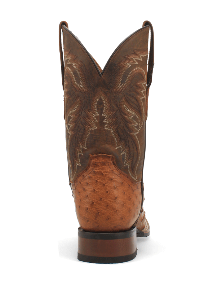 Dan Post DP4874 Mens ALAMOSA Ostrich Leather Square Toe Boot Bay Apache front and side view. If you need any assistance with this item or the purchase of this item please call us at five six one seven four eight eight eight zero one Monday through Saturday 10:00a.m EST to 8:00 p.m EST