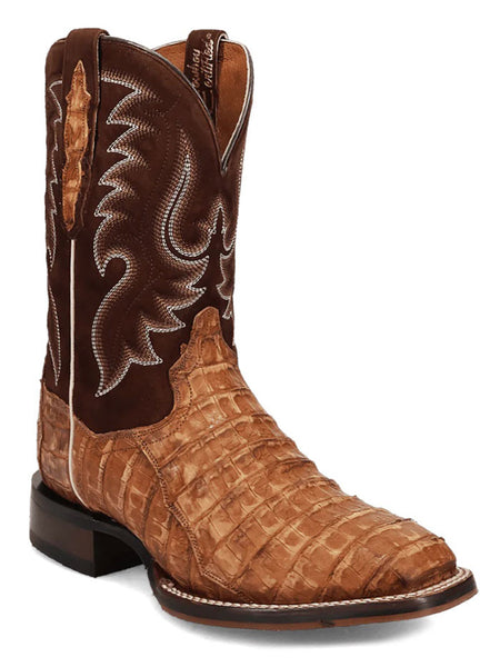 Dan Post DP5015 Mens LEON Caiman Square Toe Boot Brass side / front view. If you need any assistance with this item or the purchase of this item please call us at five six one seven four eight eight eight zero one Monday through Saturday 10:00a.m EST to 8:00 p.m EST