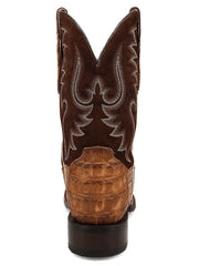 Dan Post DP5015 Mens LEON Caiman Square Toe Boot Brass back view. If you need any assistance with this item or the purchase of this item please call us at five six one seven four eight eight eight zero one Monday through Saturday 10:00a.m EST to 8:00 p.m EST