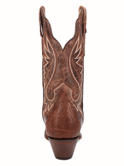 Dan Post DP5102 Womens CELINE Lizard Western Boots Chocolate back view. If you need any assistance with this item or the purchase of this item please call us at five six one seven four eight eight eight zero one Monday through Saturday 10:00a.m EST to 8:00 p.m EST