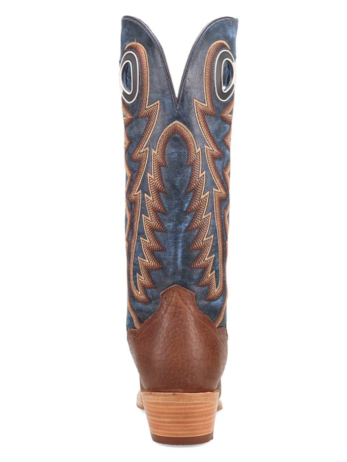 Dan Post DP5195 Mens BUCKY Leather Square Toe Boots Blue And Tan front and side view. If you need any assistance with this item or the purchase of this item please call us at five six one seven four eight eight eight zero one Monday through Saturday 10:00a.m EST to 8:00 p.m EST