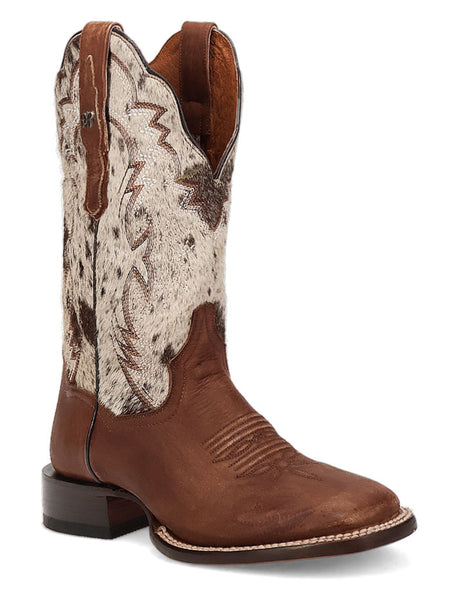 Dan Post DP5252 Womens CLARABELLE Hair On Leather Boot Brown side / front view. If you need any assistance with this item or the purchase of this item please call us at five six one seven four eight eight eight zero one Monday through Saturday 10:00a.m EST to 8:00 p.m EST