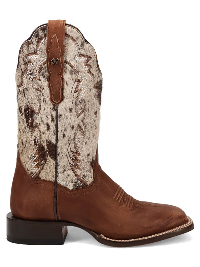Dan Post DP5252 Womens CLARABELLE Hair On Leather Boot Brown side / front view. If you need any assistance with this item or the purchase of this item please call us at five six one seven four eight eight eight zero one Monday through Saturday 10:00a.m EST to 8:00 p.m EST