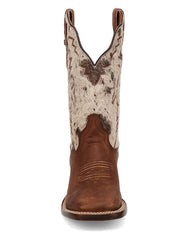 Dan Post DP5252 Womens CLARABELLE Hair On Leather Boot Brown front view. If you need any assistance with this item or the purchase of this item please call us at five six one seven four eight eight eight zero one Monday through Saturday 10:00a.m EST to 8:00 p.m EST