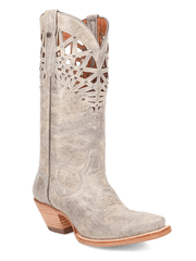 Dan Post DP7017 Womens MILEY Leather Boot Silver Grey front and side view. If you need any assistance with this item or the purchase of this item please call us at five six one seven four eight eight eight zero one Monday through Saturday 10:00a.m EST to 8:00 p.m EST