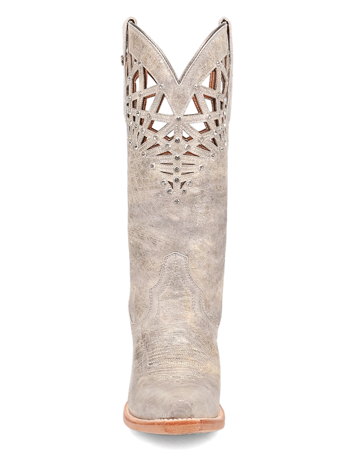 Dan Post DP7017 Womens MILEY Leather Boot Silver Grey front and side view. If you need any assistance with this item or the purchase of this item please call us at five six one seven four eight eight eight zero one Monday through Saturday 10:00a.m EST to 8:00 p.m EST