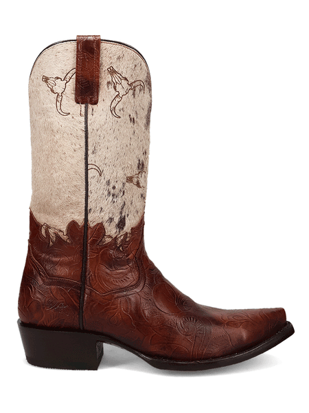 Dan Post DP80516 Mens Rodeo Hair On Leather Boot Brown outter side view. If you need any assistance with this item or the purchase of this item please call us at five six one seven four eight eight eight zero one Monday through Saturday 10:00a.m EST to 8:00 p.m EST