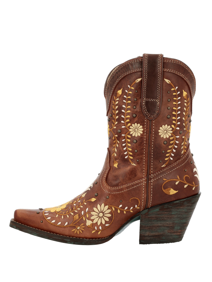 Durango DRD0439 Womens Crush Western Boot Golden Wildflower front and side view. If you need any assistance with this item or the purchase of this item please call us at five six one seven four eight eight eight zero one Monday through Saturday 10:00a.m EST to 8:00 p.m EST