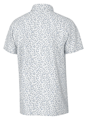 Local Boy Outfitters L1200043-WHT Mens Dirty Myrtle Polo Duck Dog White back view. If you need any assistance with this item or the purchase of this item please call us at five six one seven four eight eight eight zero one Monday through Saturday 10:00a.m EST to 8:00 p.m EST