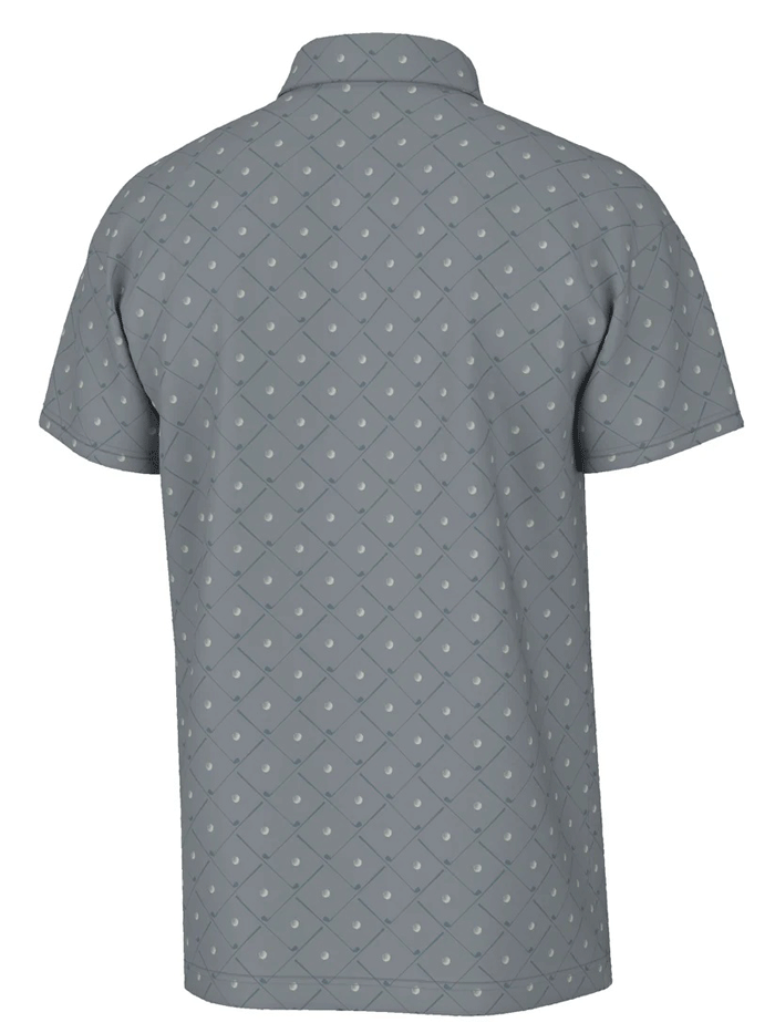 Local Boy Outfitters L1200048-GRY Mens Dirty Myrtle Polo Short Game front view. If you need any assistance with this item or the purchase of this item please call us at five six one seven four eight eight eight zero one Monday through Saturday 10:00a.m EST to 8:00 p.m EST