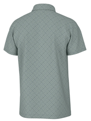 Local Boy Outfitters L1200047-TEL Mens Dirty Myrtle Polo Tee Up Teal back view. If you need any assistance with this item or the purchase of this item please call us at five six one seven four eight eight eight zero one Monday through Saturday 10:00a.m EST to 8:00 p.m EST
