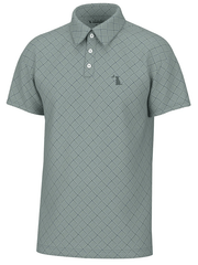 Local Boy Outfitters L1200047-TEL Mens Dirty Myrtle Polo Tee Up Teal front view. If you need any assistance with this item or the purchase of this item please call us at five six one seven four eight eight eight zero one Monday through Saturday 10:00a.m EST to 8:00 p.m EST