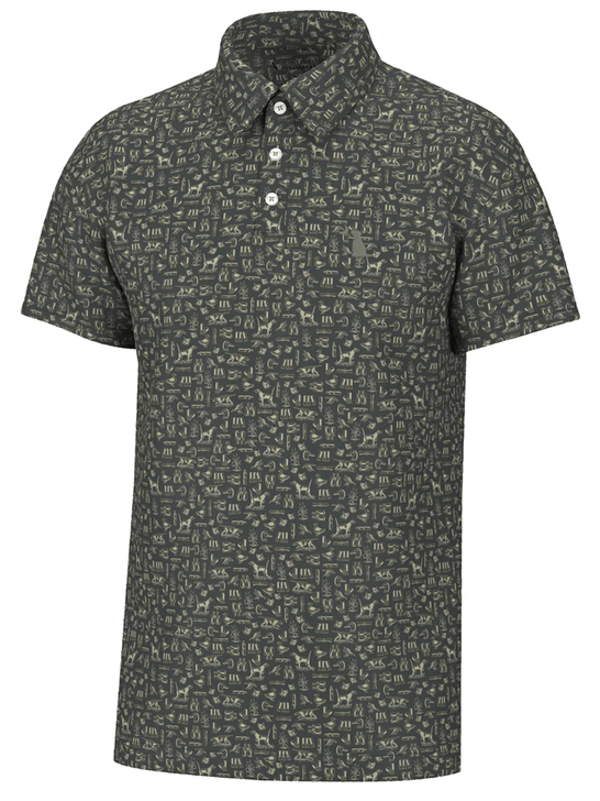 Local Boy Outfitters L1200036-BRN Mens Dirty Myrtle Polo The Hunt Brown