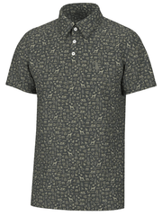 Local Boy Outfitters L1200036-BRN Mens Dirty Myrtle Polo The Hunt Brown