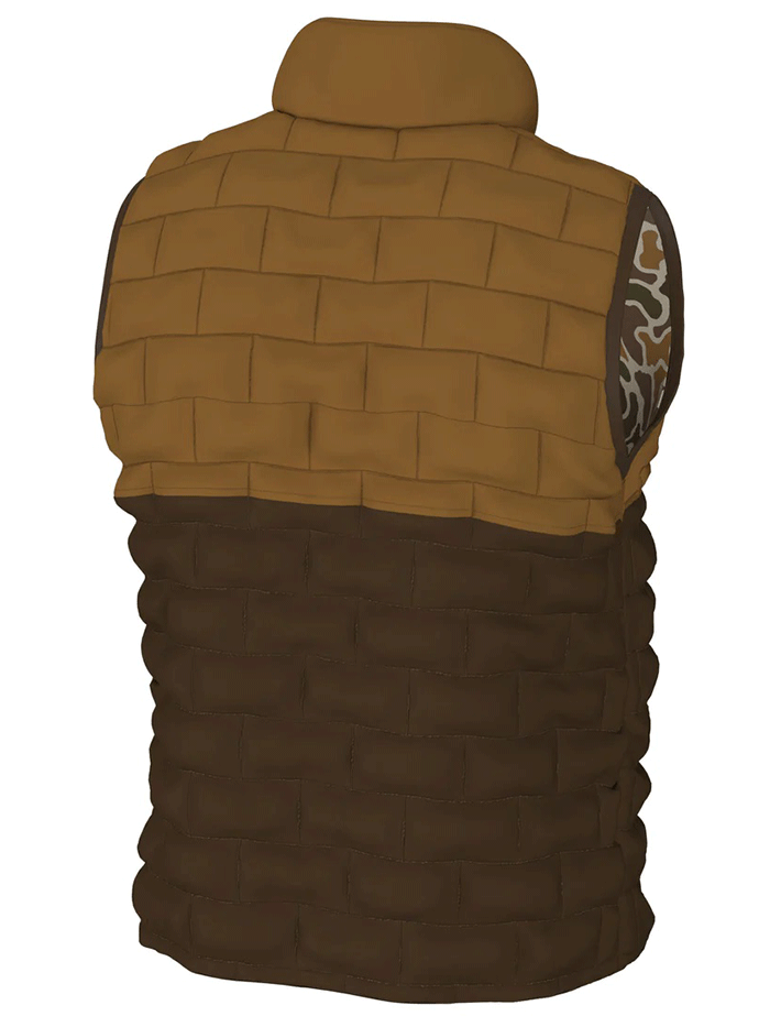 Local Boy Outfitters L1300044-LCV Mens Duck Down Reversible Vest Localflage Vintage front view. If you need any assistance with this item or the purchase of this item please call us at five six one seven four eight eight eight zero one Monday through Saturday 10:00a.m EST to 8:00 p.m EST