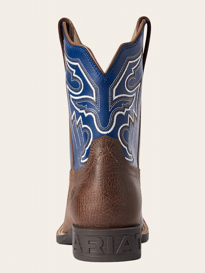 Ariat 10038333 Kids Youth Sorting Pen Western Boot Adobe Chocolate front and side view. If you need any assistance with this item or the purchase of this item please call us at five six one seven four eight eight eight zero one Monday through Saturday 10:00a.m EST to 8:00 p.m EST