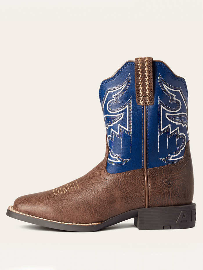 Ariat 10038333 Kids Youth Sorting Pen Western Boot Adobe Chocolate front and side view. If you need any assistance with this item or the purchase of this item please call us at five six one seven four eight eight eight zero one Monday through Saturday 10:00a.m EST to 8:00 p.m EST