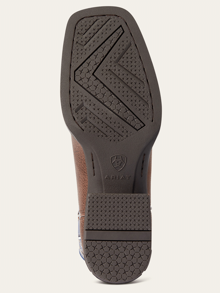 Ariat 10038333 Kids Youth Sorting Pen Western Boot Adobe Chocolate front and side view. If you need any assistance with this item or the purchase of this item please call us at five six one seven four eight eight eight zero one Monday through Saturday 10:00a.m EST to 8:00 p.m EST